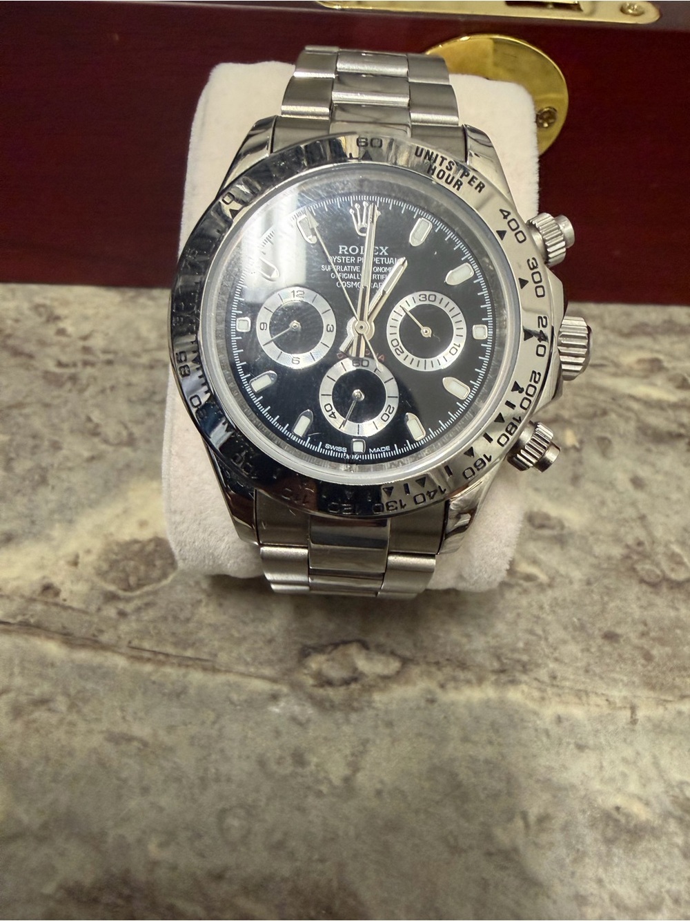 Black Dial Men's Watch silver metalCase - Luxury Metal strap Automatic